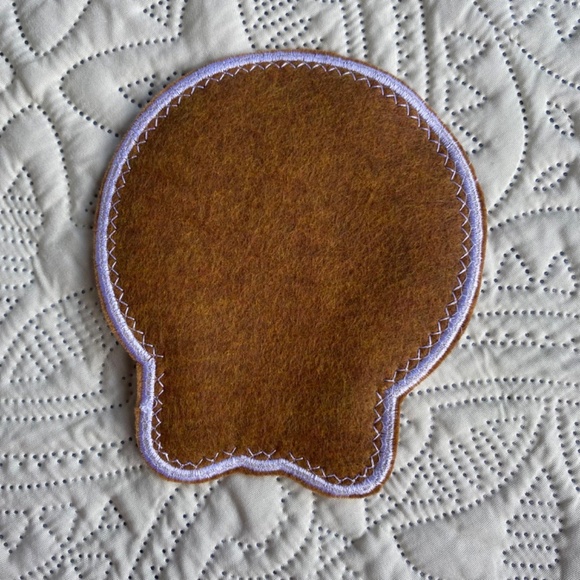 Gingerbread Girl & Boy Mug-rug, 2 Pack Embroidered Felt Mug Rugs. - Picture 9 of 9